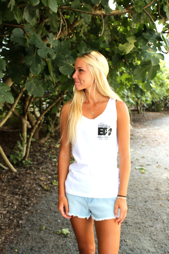 Coastal Edge East Coast Surfing Championship 2025 Women's Racerback Tank Featuring Artist Aaron Fulcher