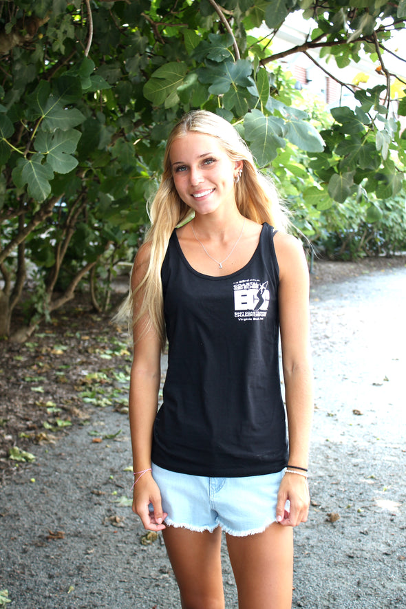 Coastal Edge East Coast Surfing Championship 2025 Women's Racerback Tank Featuring Artist Aaron Fulcher
