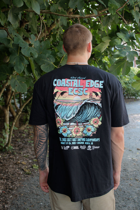 Coastal Edge East Coast Surfing Championship 2025 Tee Featuring Artist Aaron Fulcher