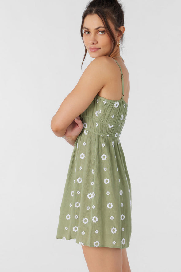 Yazza Embroidered Geo Mini Dress