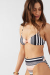 Merhaba Stripe Malibu Twist Bralette Bikini Top