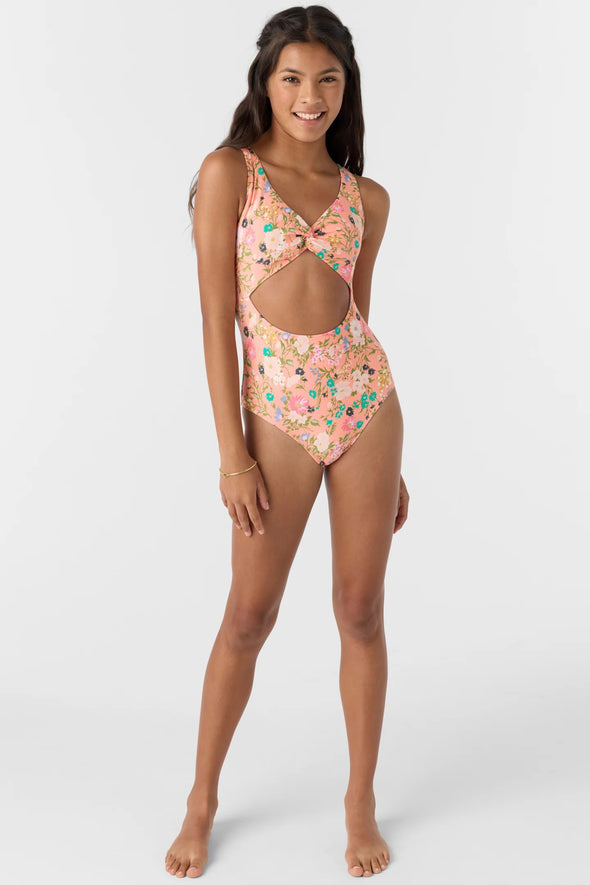 Girl's Kelly Floral Twisted One-Piece