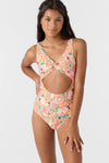 Girl's Kelly Floral Twisted One-Piece
