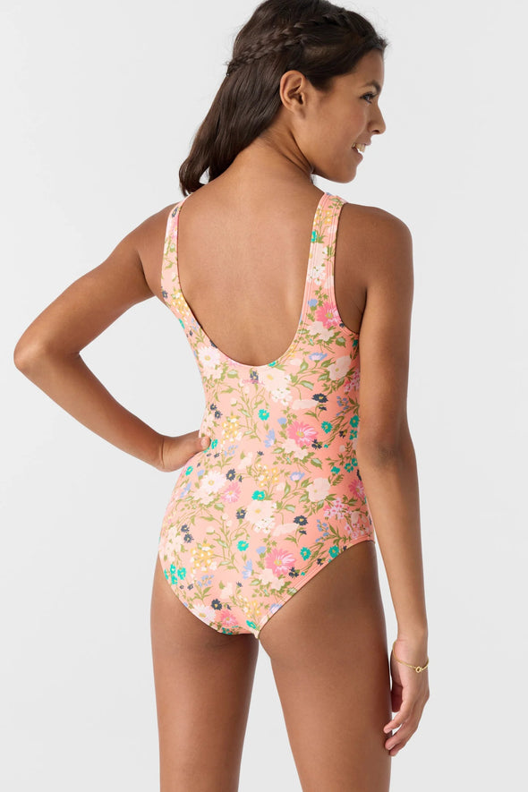 Girl's Kelly Floral Twisted One-Piece