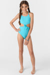 Girl's Dawnbreak Rib Knot Front One-Piece