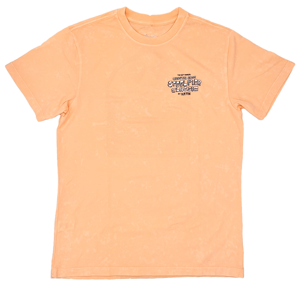 The Coastal Edge Steel Pier Classic 2023 Short Sleeve T-shirt Cherry Blossom Mineral Wash