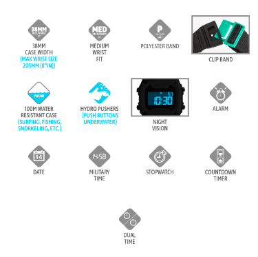 White Wave Luke Davis Signature Shark Classic Clip Watch CoastalEdge2120