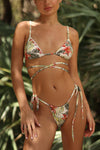 Fiji Floral Wrap Triangle Bikini Top Multi