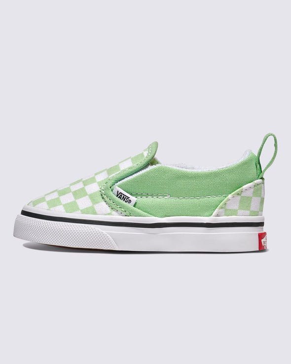 Toddler Classic Slip-On V Checkerboard Pistachio