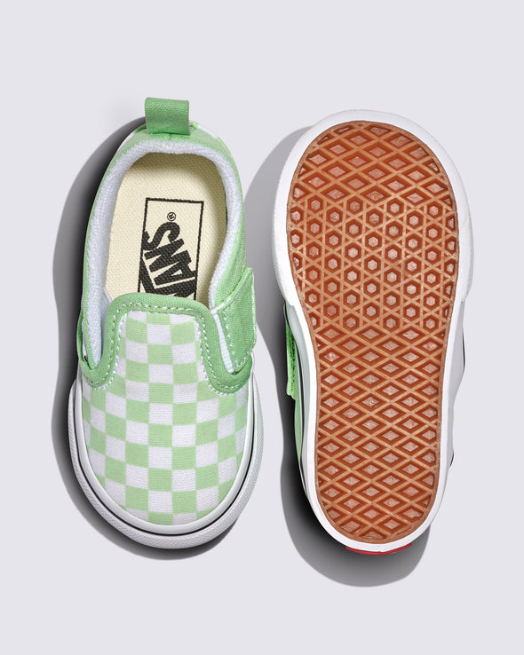 Toddler Classic Slip-On V Checkerboard Pistachio