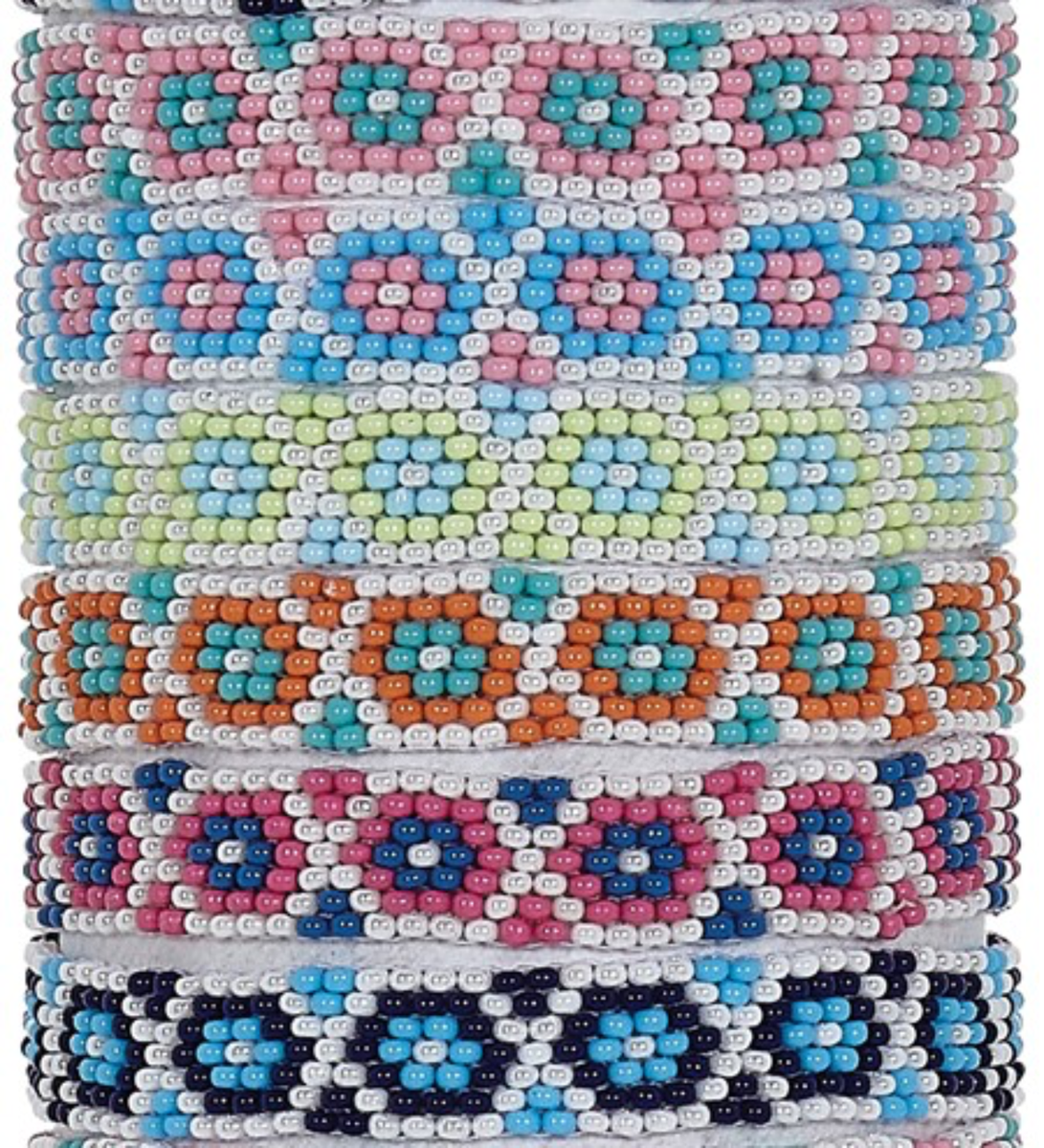 Seed Bead Hex Pattern Adjustable Slide Knot Bracelet – CoastalEdge2120