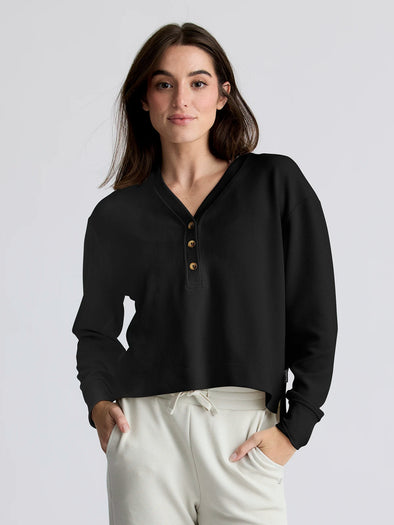 Waffle Long Sleeve Henley Shirt