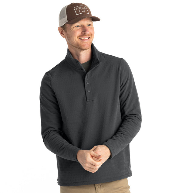 Gridback Fleece Snap Pullover