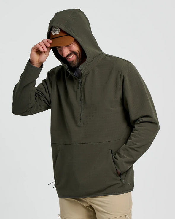 Gridback Fleece Anorak Hoodie
