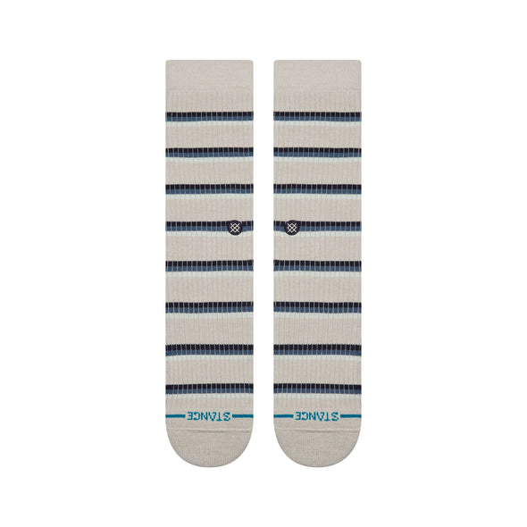 Multistriped Ribbed Light Cotton Crew Socks
