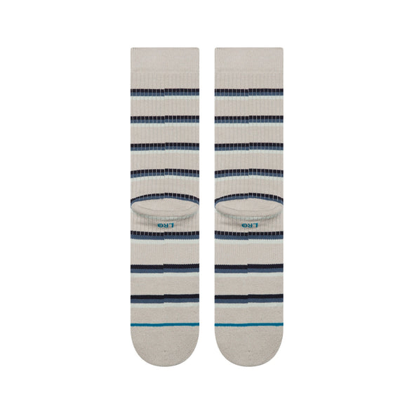 Multistriped Ribbed Light Cotton Crew Socks
