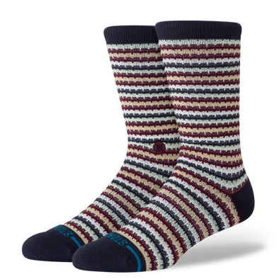 Chiclets Waffle Knit Cotton Crew Medium Cushion Socks