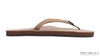Single Layer Premier Leather Women's Sandal with Arch Support and a 1/2" Narrow Strap Dark Brown