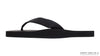 Classic Rubber Single Layer Women's Sandal Soft Top 3/4" EVA Rubber Filled Nylon Strap Black