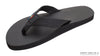 Classic Rubber Single Layer Women's Sandal Soft Top 3/4" EVA Rubber Filled Nylon Strap Black