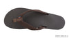 Classic Rubber Single Layer Women's Sandal Soft Top 3/4" EVA Rubber Filled Nylon Strap Brown