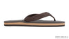 Classic Rubber Single Layer Women's Sandal Soft Top 3/4" EVA Rubber Filled Nylon Strap Brown