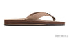 Double Layer Premier Leather Women's Sandal with Arch Support 1" Strap Dark Brown