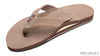 Double Layer Premier Leather Women's Sandal with Arch Support 1" Strap Dark Brown