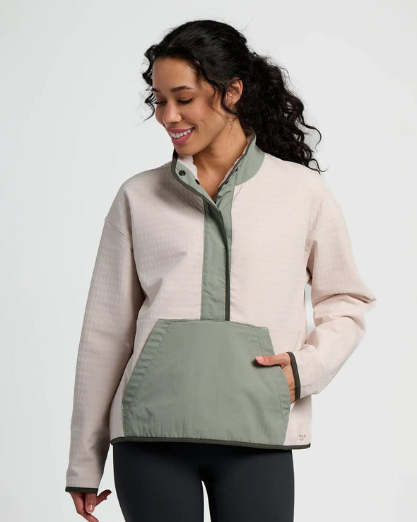 Gridback Fleece Snap Pullover