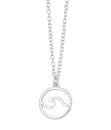 CIRCLE WAVE SILVER NECKLACE