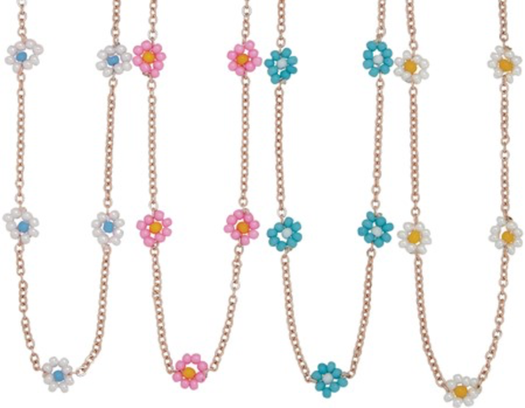 Multi Mini Daisy On Chain Necklace