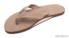 Single Layer Premier Leather Men's Sandal with Arch Support 1" Strap Dark Brown