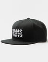 VANSTASTIC SNAPBACK HAT - BLACK