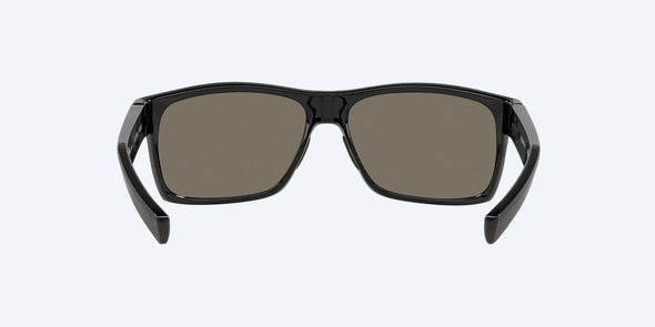 HALF MOON SUNGLASSES - SHINY BLACK/POLARIZED BLUE MIRROR