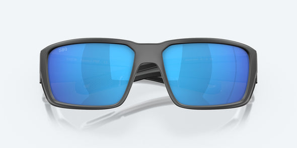 Fantail Pro Sunglasses - Matte Gray / Polarized Blue Mirror 580G