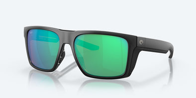 Lido Sunglasses - Matte Black / Polarized Green Mirror 580G