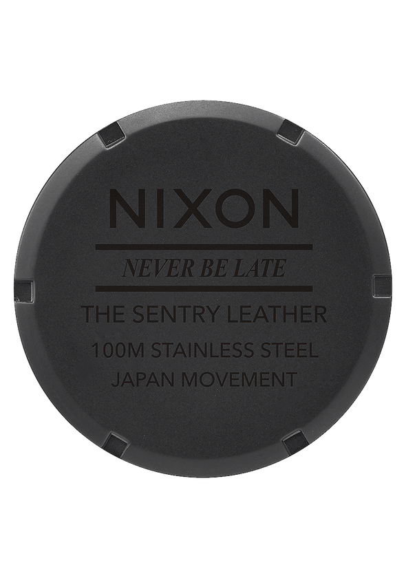 Nixon Sentry Leather Matte Black/Gold