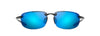 Ho'okipa Rimless Sunglasses - Smoke Grey/Blue Hawaii Polarized