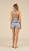 WASHED HALTER TOP - CHAMBRAY