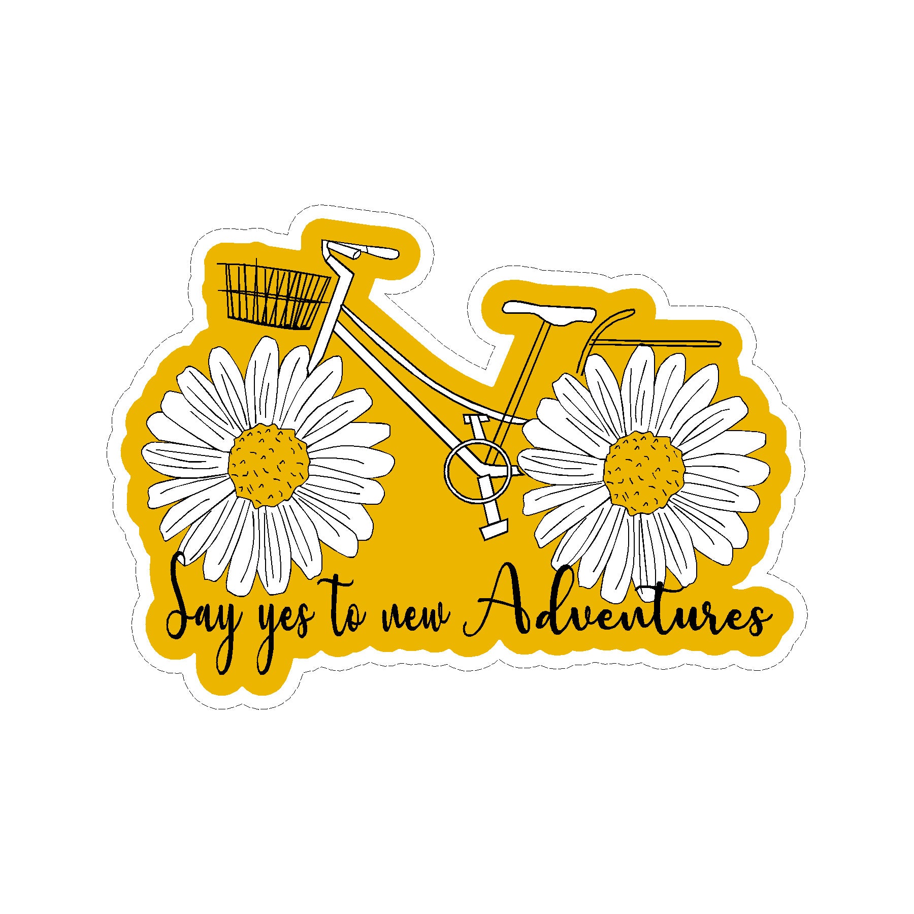 bicycle sticker shop near me SUNFLOWER BIKE SMALL STICKER – CoastalEdge2120