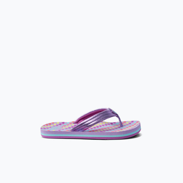 Kids Ahi Girl's Sandal Lavender Hearts