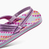 Little Kids Ahi Girl's Sandal Lavender Hearts