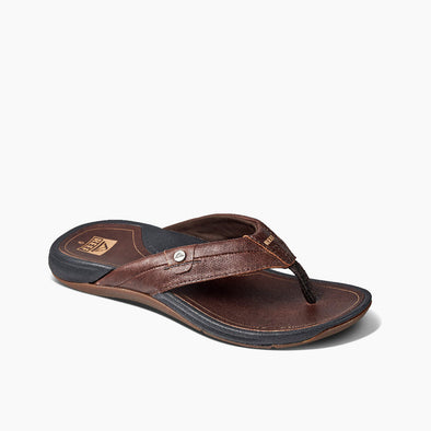 Pacific Men's Leather Sandal Dark Brown