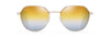 Hulikau Classic Sunglasses - Gold Metal/Dual Mirror Gold to Silver Polarized