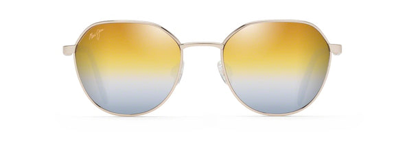 Hulikau Classic Sunglasses - Gold Metal/Dual Mirror Gold to Silver Polarized