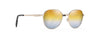 Hulikau Classic Sunglasses - Gold Metal/Dual Mirror Gold to Silver Polarized