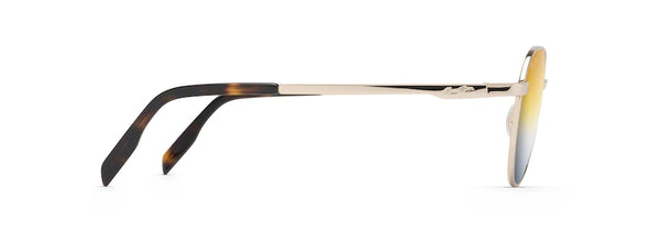 Hulikau Classic Sunglasses - Gold Metal/Dual Mirror Gold to Silver Polarized