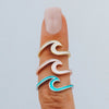 Enameled Wave Ring Silver