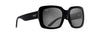 Two Step Fashion Sunglasses - Black Gloss/Neutral Grey Polarized