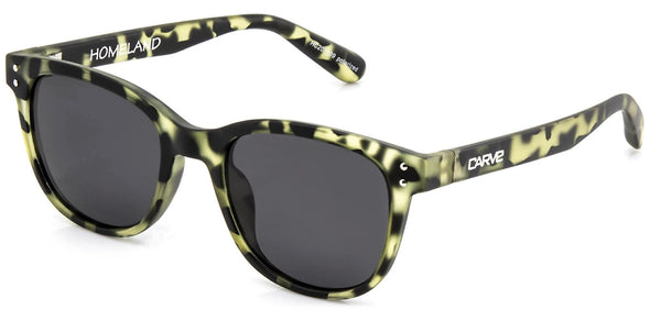 HOMELAND SUNGLASSES - OLIVE TORT/POLARIZED GREY